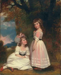 Margaret Beckford, mais tarde Margaret Orde, e Susan Euphemia Beckford, mais tarde Duquesa de Hamilton: The Beckford Children, c.1789-91;